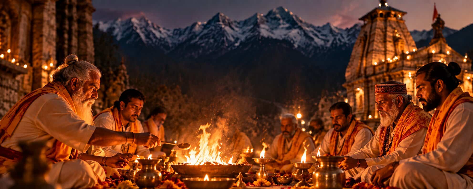 Pandits of Devbhoomi performing Havan