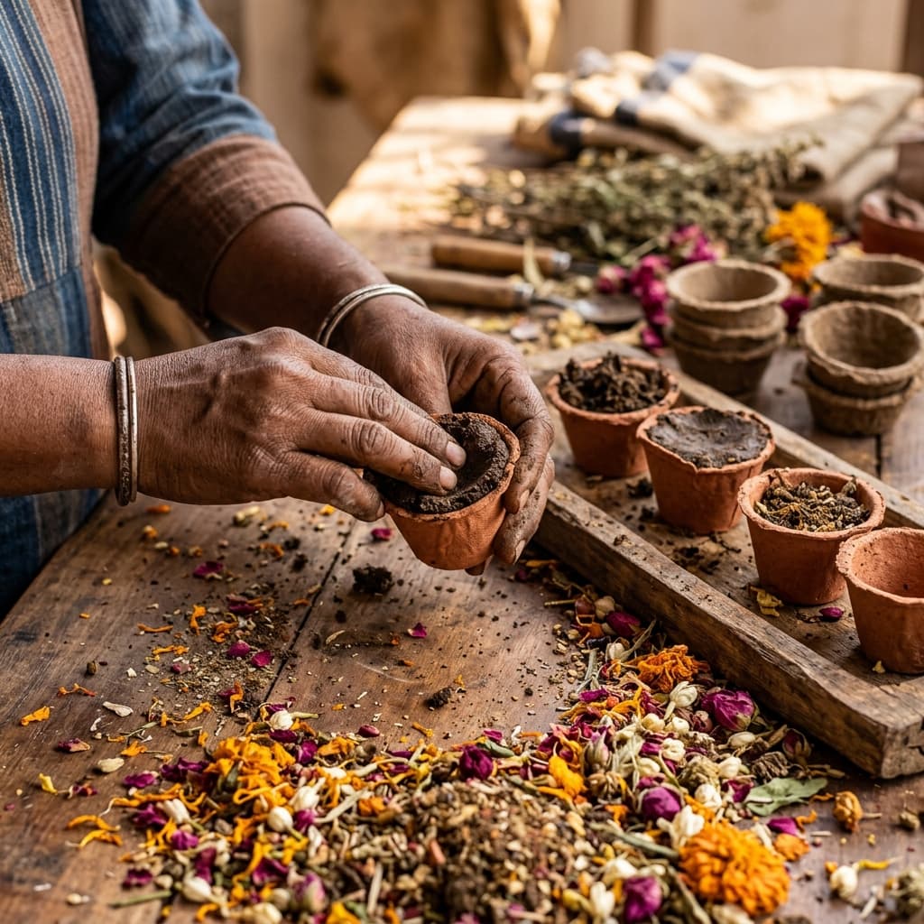 Hand-Filled into Hawan Cups